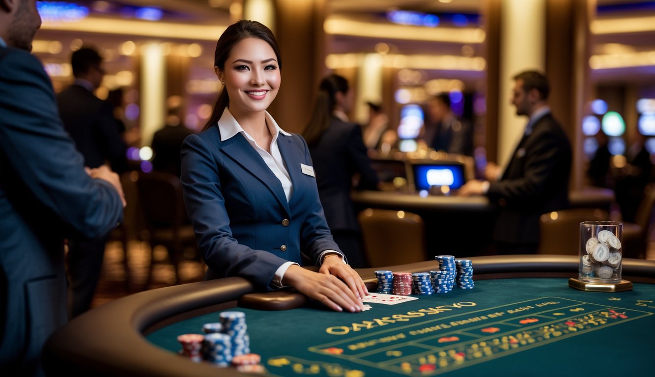 Bermain casino live dengan dealer nyata memberikan pengalaman yang berbeda dari permainan online biasa. Pemain bisa merasakan suasana kasino yang asli tanpa harus keluar rumah. Interaksi langsung dengan dealer membuat permainan lebih seru dan terasa personal. Seorang dealer kasino wanita yang ramah berdiri di belakang meja permainan dengan kartu dan chip, dikelilingi oleh suasana kasino yang mewah dan pemain yang fokus. Dealer yang profesional dan ramah membantu menjaga suasana tetap menyenangkan. Mereka juga menjelaskan aturan dengan jelas, jadi pemain baru pun tidak akan bingung. Dengan teknologi streaming yang bagus, gambar dan suara dealer terlihat dan terdengar nyata. Pengalaman ini cocok untuk siapa saja yang ingin mencoba sensasi kasino fisik namun tetap ingin kenyamanan di rumah. Interaksi yang terjadi secara real time membuat pemain merasa lebih terhubung dan lebih percaya diri dalam bermain. Pengalaman Bermain di Casino Live Berkelas Casino Live menawarkan sensasi dan kenyamanan yang sulit didapatkan di tempat lain. Pemain bisa merasakan suasana mewah dengan dealer nyata, sambil menikmati teknologi canggih yang membuat permainan tetap lancar dan seru. Atmosfer Eksklusif Casino Live Casino Live meniru suasana mewah kasino asli dengan tata letak yang elegan dan pencahayaan yang menarik. Pemain melihat dealer nyata yang profesional dan ramah langsung dari layar mereka. Ini menciptakan kesan eksklusif, seperti berada di ruang VIP kasino sungguhan. Interaksi dealer yang langsung membuat permainan terasa lebih hidup. Mereka berbicara, memberikan komentar, dan menjawab pertanyaan pemain. Suasana ini membuat pemain tidak hanya sekadar menekan tombol, tapi benar-benar terlibat dalam permainan. Perbedaan Casino Live dan Casino Konvensional Casino Live menggunakan dealer nyata, berbeda dengan kasino online biasa yang pakai software atau komputer. Ini menghilangkan keraguan soal keadilan permainan karena kartu dan hasilnya terlihat jelas langsung dari video streaming. Pemain juga bisa melihat setiap gerakan dealer tanpa gangguan. Sementara kasino konvensional mengharuskan kehadiran fisik, casino live bisa dimainkan dari mana saja dengan koneksi internet. Jadi, pemain tetap bisa merasakan kasino asli tanpa harus pergi ke tempat sebenarnya. Keunggulan Teknologi Streaming Real-Time Teknologi streaming real-time di casino live membuat permainan berlangsung tanpa jeda dan dengan gambar berkualitas tinggi. Video dan audio dikirim saat itu juga, jadi tidak ada delay yang mengganggu. Teknologi ini juga mendukung interaksi langsung antara dealer dan pemain. Fitur chat memungkinkan komunikasi cepat, sehingga pemain bisa bertanya atau memberi reaksi tanpa perlu menunggu lama. Dengan koneksi yang stabil, pengalaman bermain jadi lebih nyaman dan nyata. Interaksi Dealer Nyata dalam Casino Live Dealer nyata membuat permainan casino live terasa lebih hidup dan menyenangkan. Mereka tidak hanya menjalankan permainan, tapi juga berinteraksi langsung dengan pemain. Layanan ini membawa nuansa sosial yang sering hilang dalam permainan online biasa. Cara Dealer Nyata Meningkatkan Pengalaman Dealer nyata berperan penting dalam membuat pengalaman casino lebih menarik. Mereka memberikan sentuhan personal dengan cara berbicara dan menanggapi pemain secara langsung. Setiap dealer menggunakan ekspresi wajah dan gesture yang membantu menciptakan suasana ramah. Ini membuat pemain merasa dihargai dan tidak hanya seperti komputer yang mengatur permainan. Dealer juga menjelaskan aturan dan prosedur permainan bila pemain baru bergabung. Mereka memastikan semua peserta paham dan nyaman selama bermain. Fitur Chat Interaktif dengan Dealer Fitur chat memungkinkan pemain berkomunikasi langsung dengan dealer secara real time. Ini bukan hanya soal bertanya, tapi juga bercakap-cakap santai. Dealer merespons pertanyaan tentang permainan, memberi nasihat, atau sekadar menyapa pemain dengan ramah. Fitur ini meningkatkan rasa keterlibatan dan membuat suasana jadi mengasyikkan. Selain teks, beberapa platform menyediakan opsi voice chat. Ini menambah kesan nyata karena suara dealer bisa didengar langsung oleh pemain. Kualitas Pelayanan Dealer Profesional Dealer profesional selalu menjaga sikap sopan dan ramah selama permainan berlangsung. Mereka dilatih untuk memberikan pelayanan terbaik agar pemain merasa nyaman. Mereka juga cepat dalam memproses taruhan dan membagikan kartu atau bola. Ketepatan ini menghindari kebingungan dan memperlancar jalannya permainan. Dealer profesional paham betul aturan setiap permainan yang mereka tangani. Ini penting agar pertandingan berjalan adil dan sesuai standar casino resmi. Tips Memaksimalkan Pengalaman Casino Live Untuk mendapatkan pengalaman bermain casino live yang menyenangkan, penting memilih platform yang tepat, menjaga komunikasi yang baik, dan mematuhi aturan di meja permainan. Hal ini akan membantu pemain merasa nyaman dan fokus saat bermain. Memilih Situs Casino Live Terbaik Dia harus mencari situs yang punya reputasi baik dan lisensi resmi. Situs dengan lisensi resmi memastikan permainan adil dan dana aman. Selain itu, kualitas streaming harus bagus agar gambar dan suara jelas tanpa gangguan. Fitur tambahan seperti chat langsung, opsi taruhan yang lengkap, dan variasi permainan juga penting. Situs dengan dukungan pelanggan yang responsif lebih membantu jika ada masalah saat bermain. Pemain bisa membaca review atau bertanya pada komunitas untuk mencari rekomendasi terbaik. Membangun Interaksi Positif dengan Dealer Interaksi yang ramah dengan dealer membuat suasana bermain lebih menyenangkan. Pemain dapat menggunakan fitur chat untuk memberi salam, berterima kasih, atau memberikan komentar positif. Dealer yang baik akan merespon dengan sopan dan membuat pemain merasa dihargai. Namun, penting agar interaksi tetap singkat dan tidak mengganggu jalannya permainan. Fokus pada permainan dan hindari pembicaraan yang tidak relevan. Ini membantu menjaga suasana tetap profesional tapi hangat. Etika Bermain di Meja Casino Live Pemain harus menghormati dealer dan pemain lain dengan berbicara sopan dan mengikuti aturan meja. Tidak boleh menggunakan bahasa kasar atau memaksakan pendapat saat kalah. Juga, jangan mencoba menipu atau membuat gerakan curang apapun. Ketika permainan dimulai, sebaiknya fokus dan tidak melakukan aktivitas lain yang bisa mengganggu. Ketepatan waktu dalam memasang taruhan dan menjaga komunikasi singkat akan membantu permainan berjalan lancar tanpa hambatan.